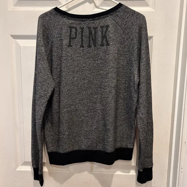 Pink Victoria's Secret‎ The University Of Iowa Sweatshirt Womens Small Oversized - Image 4