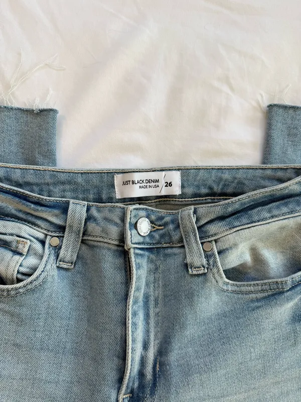 Just Black Denim Mid Rise Flare Jeans - Image 6