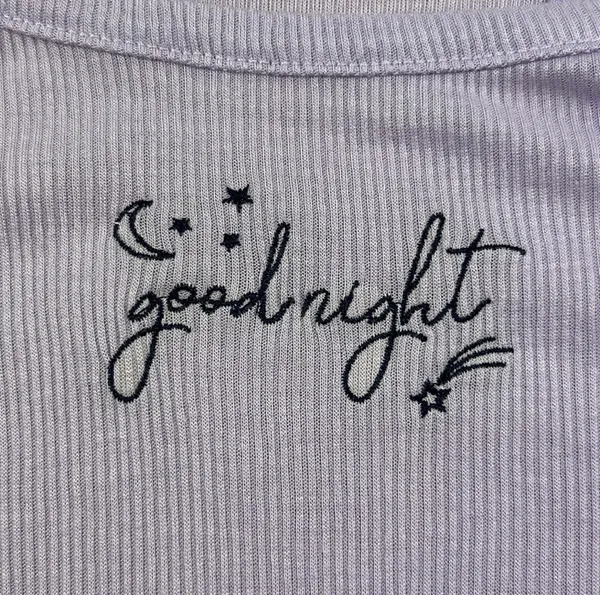 Nordstrom Rack Pj Couture: Purple “Goodnight” Ribbed Pajama Tank - Image 5