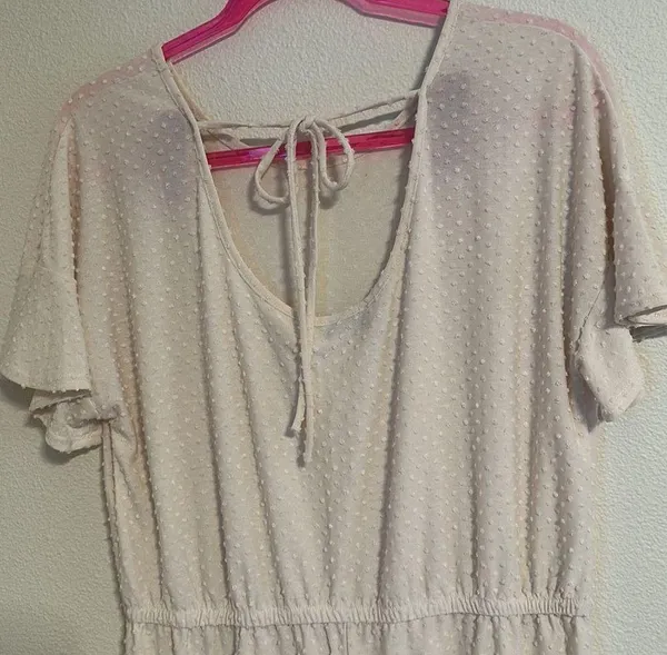Blue B Cream Dot Romper Size L - Image 7