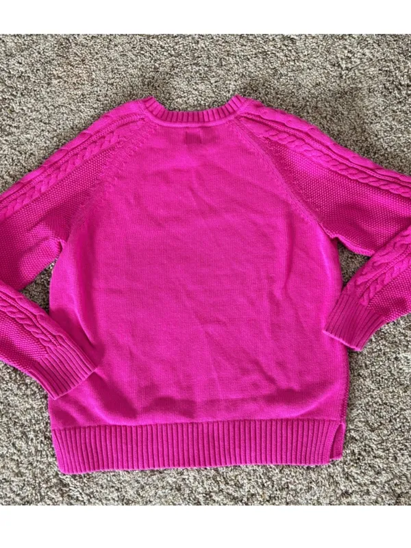 Gap 100% Cotton Cable Knit Crewneck Sweater - Image 6