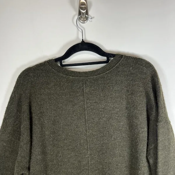 Lucky Brand Green Pullover Wool Blend V Neck Sweater‎ Women’s Large Soft - Image 8