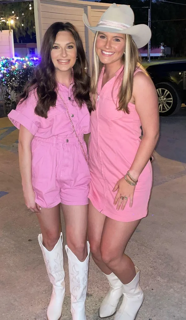 These Three Boutique Pink Denim Romper - Image 2