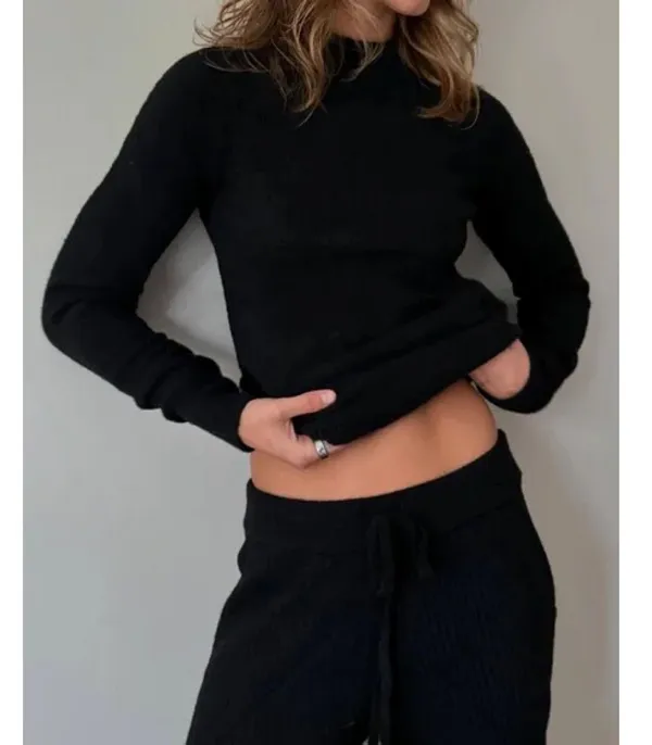 Alo Yoga Snuggle Up Sweater Long Sleeve Black S - Image 6