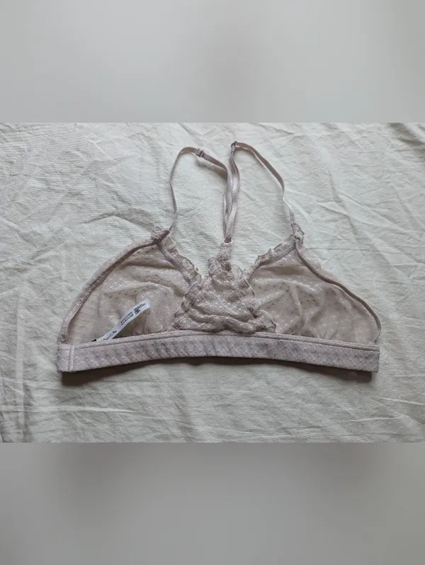 Free People Intimately Lace Racer Bralette Small Blush Pink - Image 2