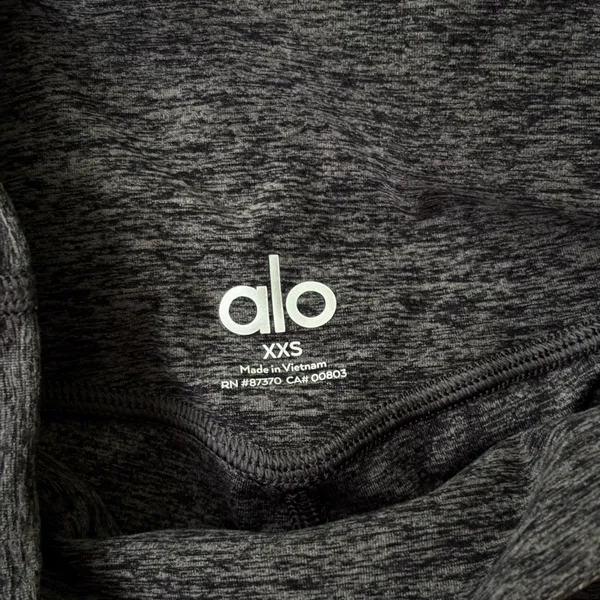 Alo Yoga Alosoft High-Waist 7/8 Heather Gray Highlight Leggings - Image 8