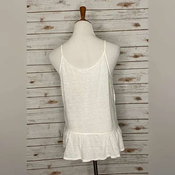 A.L.C. coquette white linen ruffled wrap top Size Small - Image 3