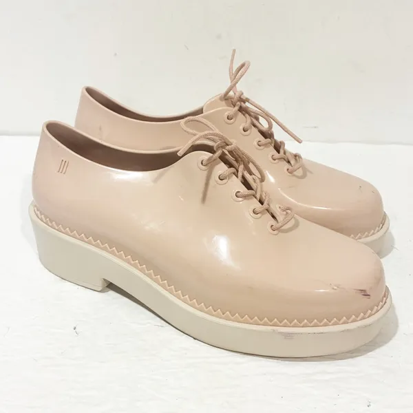 Melissa Size 9‎ Pink PVC Jelly Lace Up Oxford Shoes - Image 3