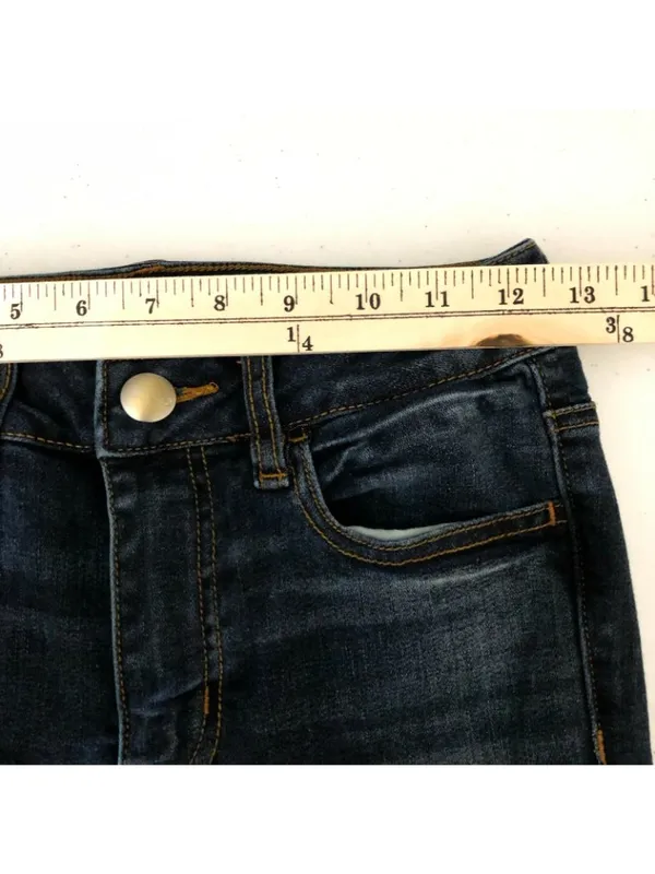 American Eagle Jeans Hi-Rise Jegging Distressed Dark Wash Skinny Super Stretch 4 - Image 6