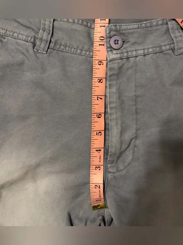 Free People High Rise Acid Wash Utility Pants Size 2 Grey Roll Tab OB1962140 - Image 6