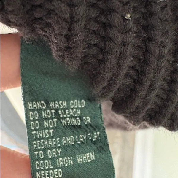 Ralph Lauren Black Cable Knit Sweater - Image 6