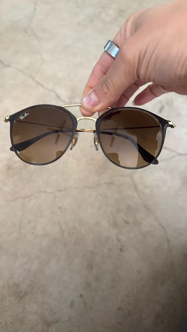 Ray-Ban Black and Gold Sunglasses: RB3546 - Image 6