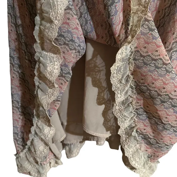 Free People Boho Trapeze Lace Top Size Large - Image 7