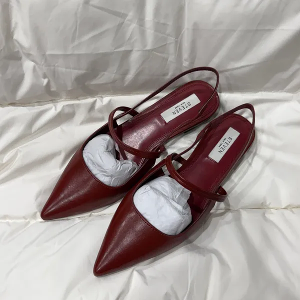STEVEN by Steve Madden Deep Red‎ Mallory Flat Size 8.5 - Image 6