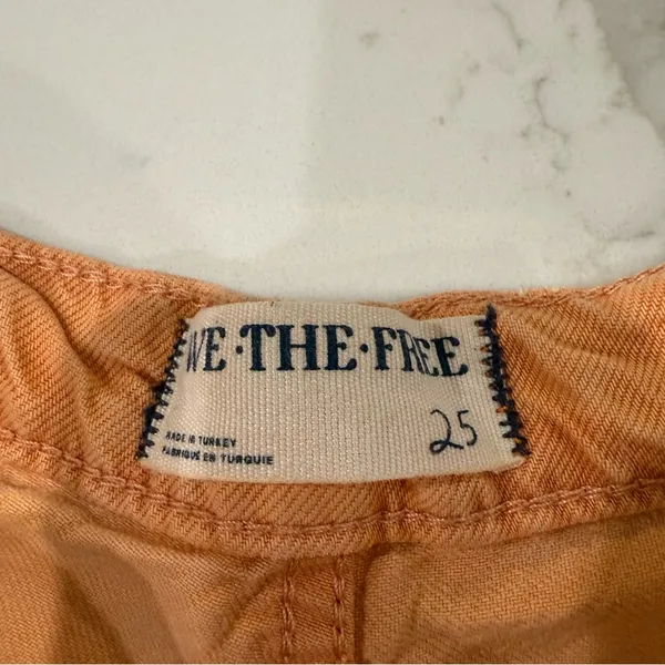 Free People We The Free Old West Slouchy HighRise WideLeg Pants Womens 25 Orange - Image 6