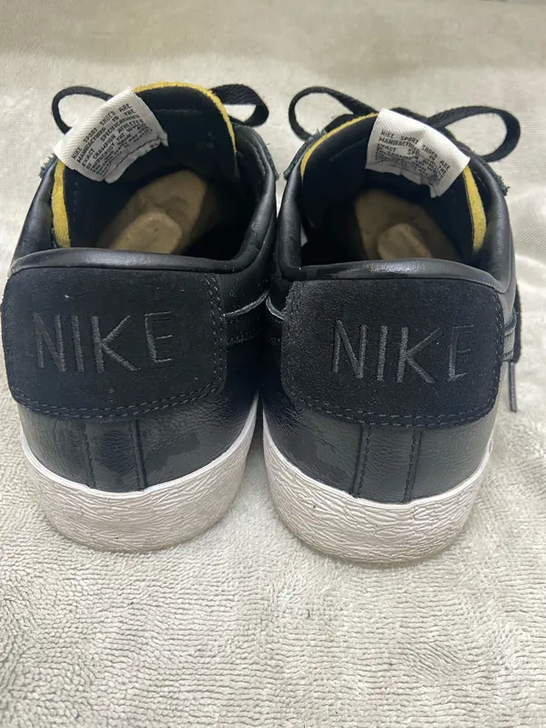 Nike Men’s Black Leather Athletic Casual Shoes Size 10 EU 44 Style 616829-997 - Image 3