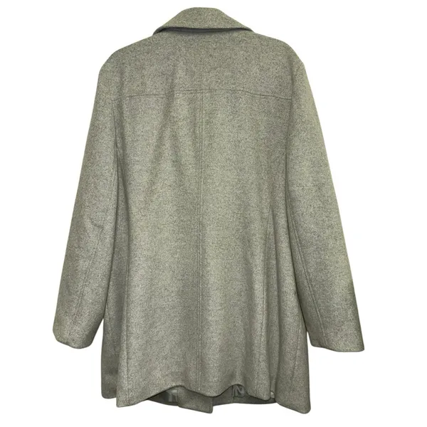 J.Jill Wool Blend Coat‎ XL Gray Classic Button Front Jacket Minimalist - Image 2
