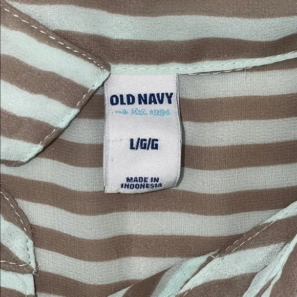 5/$30 🎈 Old navy women’s large striped button down blouse‎ - Image 3