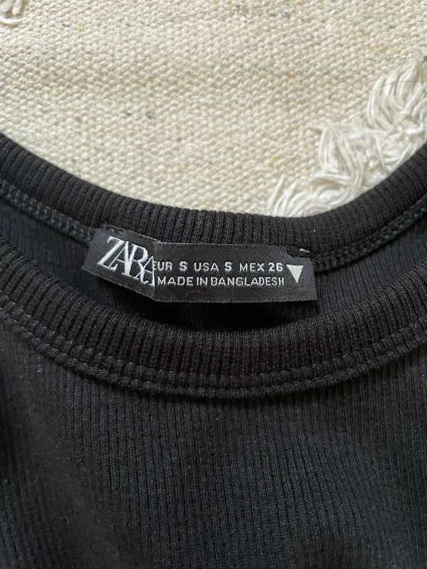 ZARA Black Crop Tank - Image 2