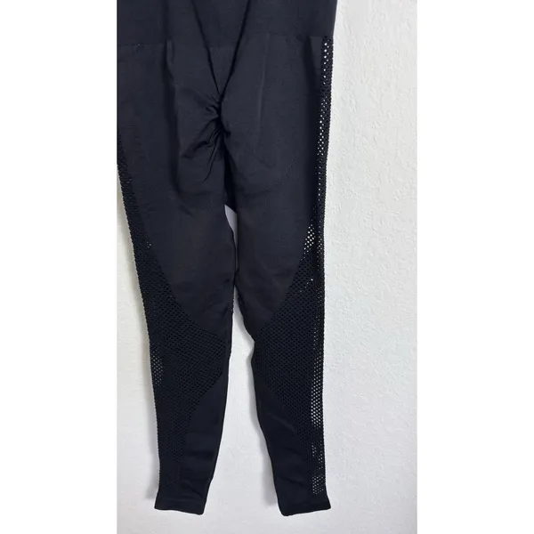 Innovista Womens Black Mesh Jumpsuit Size S Yoga Workout Unitard One-Piece - Image 6
