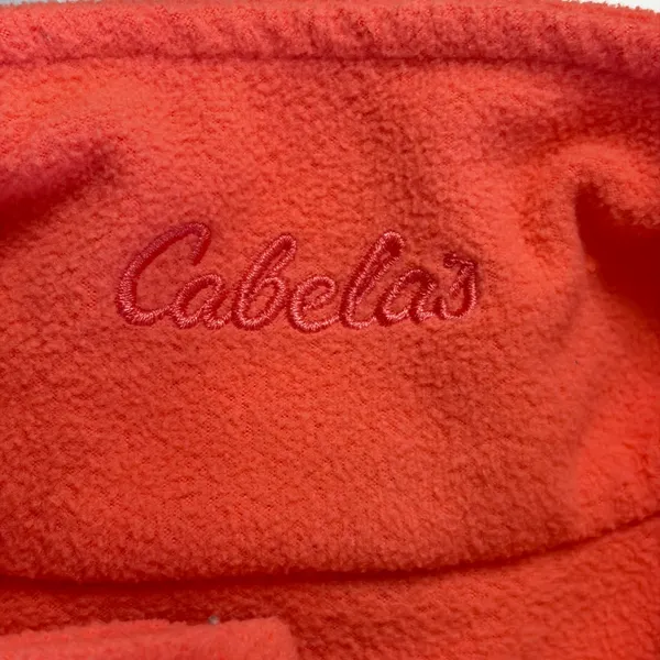 Cabelas Womens Fleece Pullover Quarter Zip Coral Orange L77SH262 Size M - Image 10