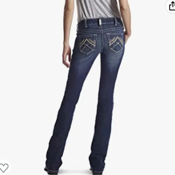 REAL ARIAT Low Rise Boot‎ Rosy Whipstitch Jeans C21 - Image 2