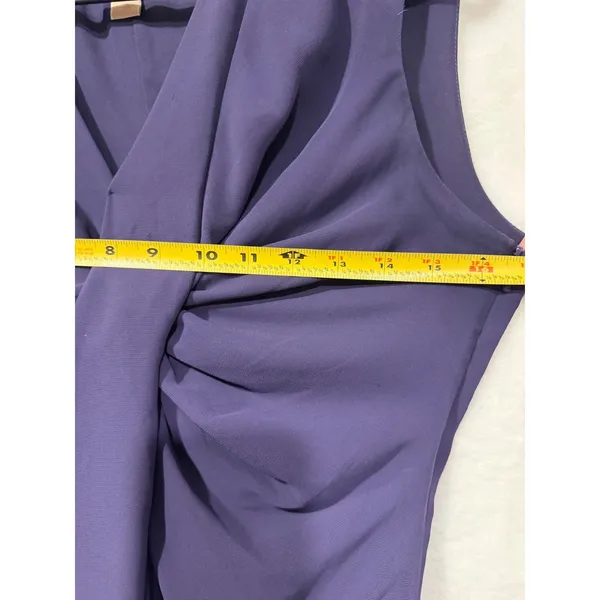 Michael Michael Kors Purple Twist Front V-Neck Sleeveless Blouse Top‎ Small - Image 4