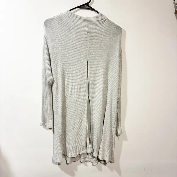 Free People We The Free Lover Rib Pullover Top Back Splits Cowl Neck Size Large - Image 6