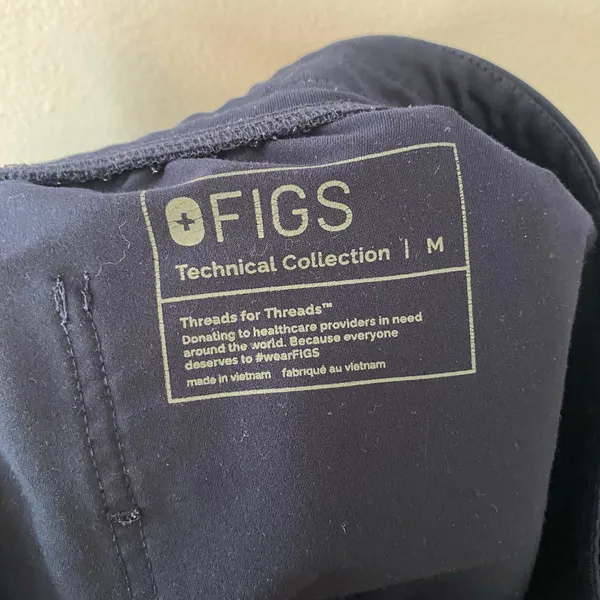FIGS Navy Blue Zamora Jogger Scrub Pants Uniform Regular Rise Women size Medium - Image 2