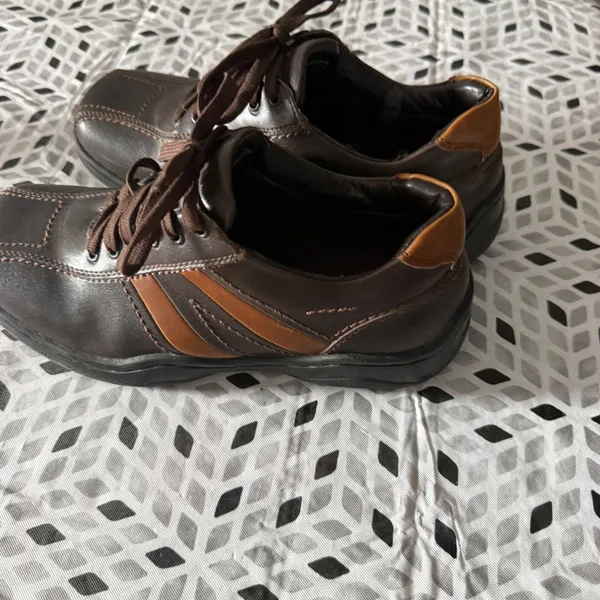 No Boundaries Vintage Y2k 90s‎ Brown Lace Up Sneakers Women 7 Square Grunge - Image 2