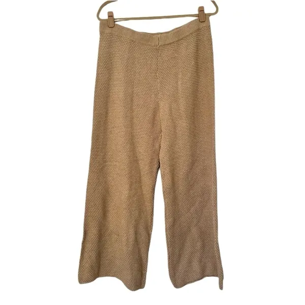 Free People Beach Hailee Wide Leg Lounge Pants Women’s Large Tan - Image 4