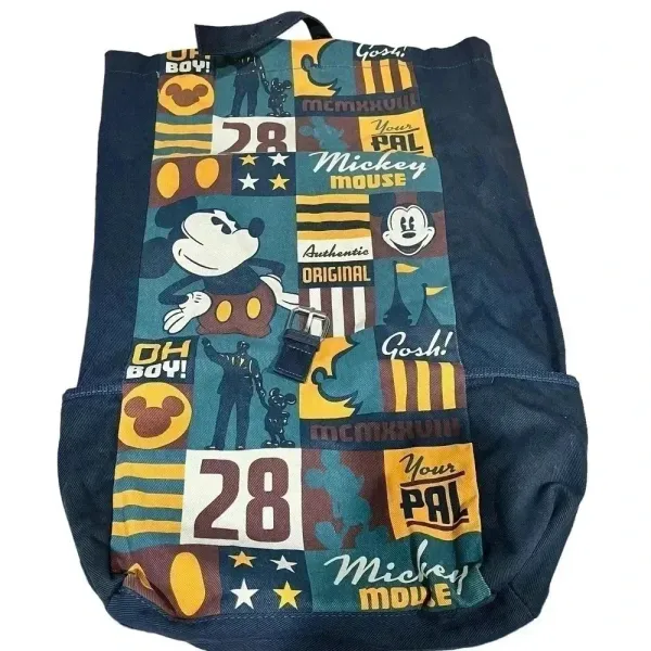 Disney Parks Mickey‎ Mouse Walt Partners Your Pal Oh Boy Gosh Canvas Backpack - Image 2