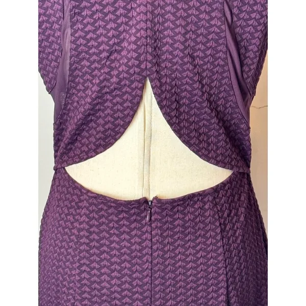 Opening Ceremony Dress Women‎ Large Purple Plum Cut Out Thalia Puckered Midi NWT - Image 11