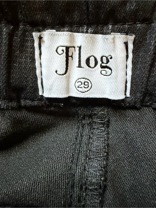 BEVY FLOG Shely Black Original Pants Size 29 | Drawstring Jogger Stretch - Image 10