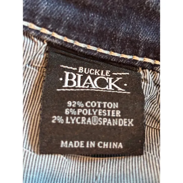 Buckle Black Fit No 3 Bootleg Jeans Light Wash Distressed Stretch Denim 28L - Image 3
