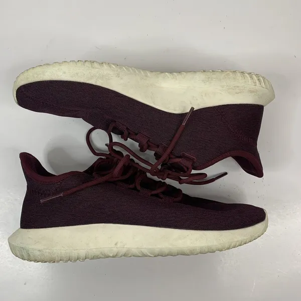 Adidas Size 10 Tubular Shadow Maroon Burgundy Knit Sneakers CQ2461 Low Top Shoe - Image 5