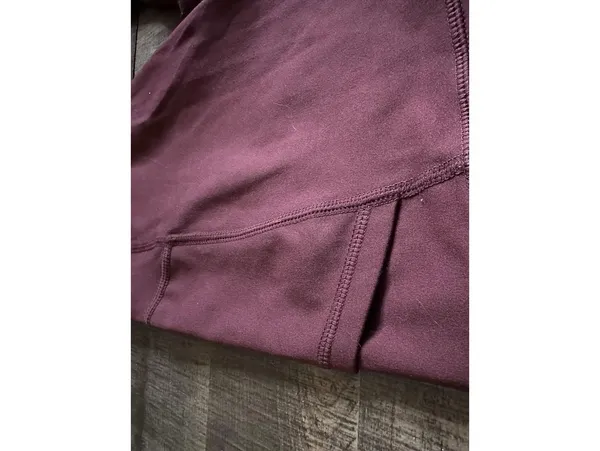 Yogalicious Lux Burgundy High-Waist Pocket Leggings Size S - Image 10