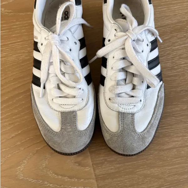 adidas Samba OG Sneakers Size 5 Womens in White Brown Grey - Image 4