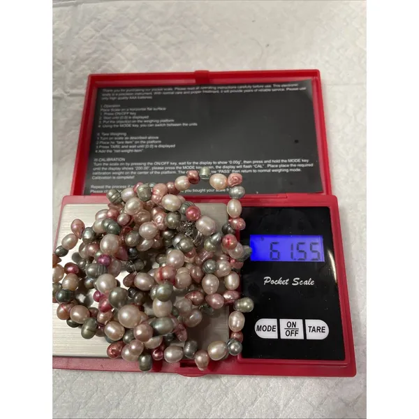 Source Unknown 2 Strand Fresh Water Pearl Necklace Pastels 18” Spring Easter - Image 6