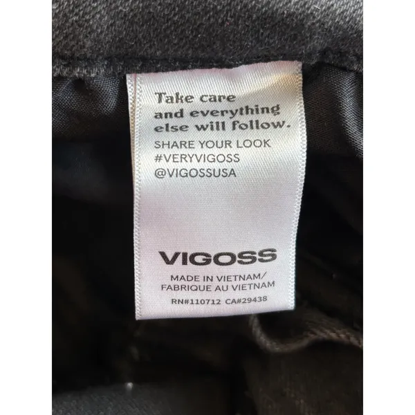 Vigoss Marley Distressed Denim Shorts Faded Black Frayed Hem Size 26 - Image 5