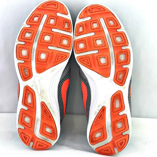 NIKE Revolution 3 Women Wolf Grey Hyper Orange Running Shoes 819303-002 Sz 10 - Image 7