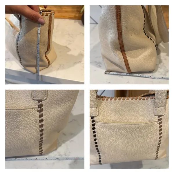 Brighton pebbled beige leather mini tote style D880415 casual everyday use - Image 4