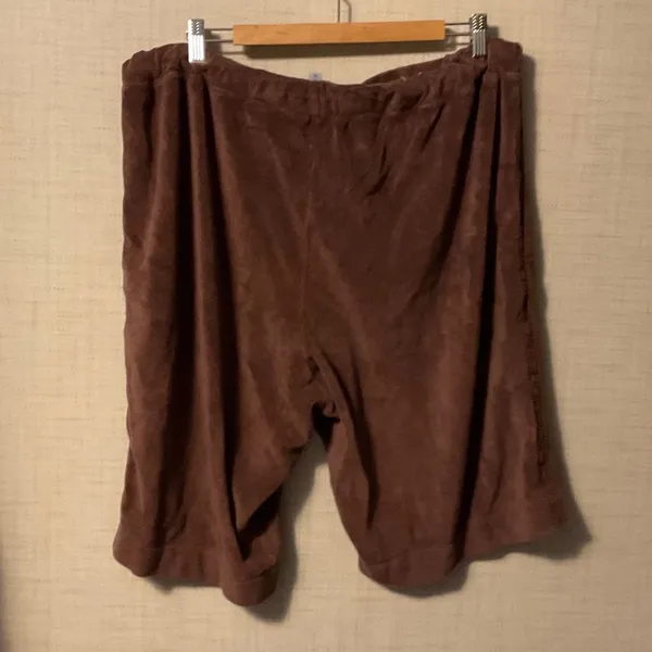 Elegant Brown Suede Women's Bermudas Size XL - Image 2