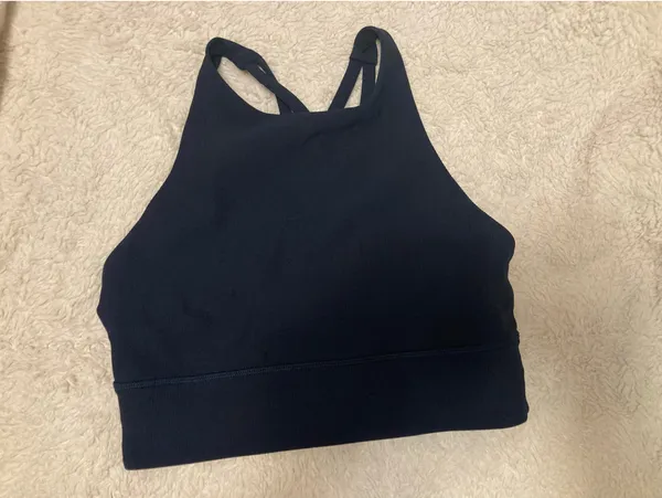 Lululemon Energy Long Line High Neck Bra - True Navy - Image 4