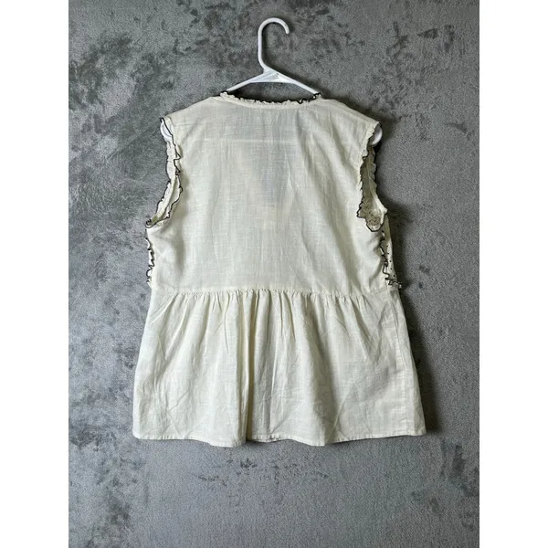 Sundance Farrah Dawn Embroidered Cotton‎ Tunic Top XS Boho Prairie Cottagecore - Image 3