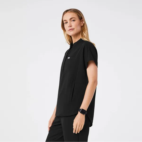 Figs Montex Zipper Scrub Top Black Size Women’s Small - Image 4