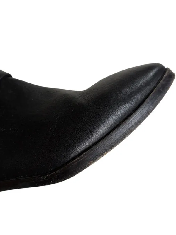 Stuart Weitzman Leather Expert Moto Boots Black Size 6 Retail $595.00 - Image 5
