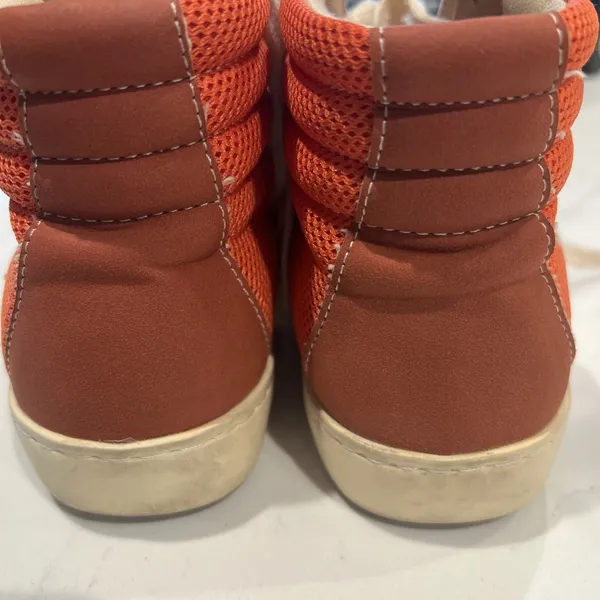 White Raven Women Bree Perforated Hi Top Orange Size 6.5 Shoes high tops skater - Image 3