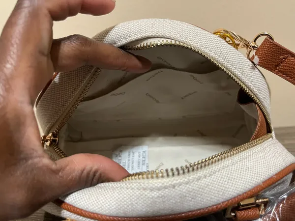 Bebe Canvas Bowler Satchel Bag - Image 5
