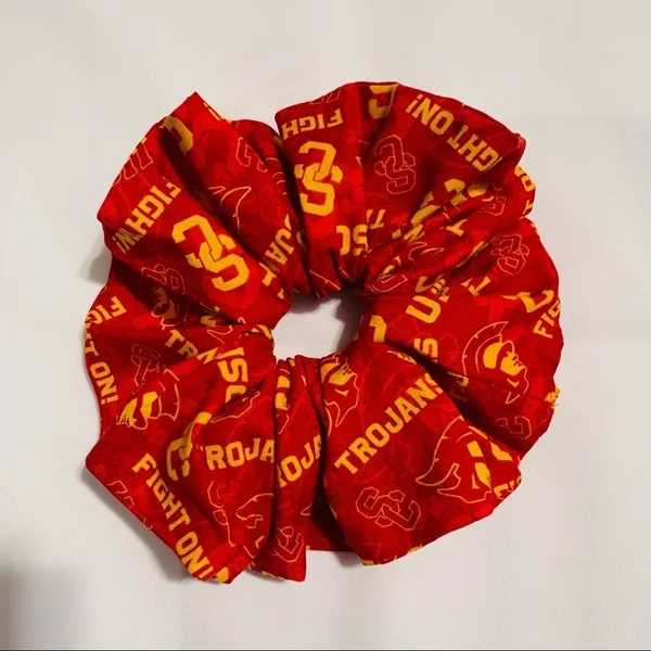 Handmade USC‎ Trojans Inspired Oversized Scrunchy - Image 2